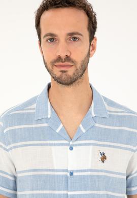 Erkek Saks Kısa Kollu Gömlek - 50283784009