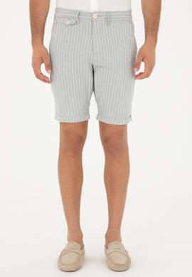 Erkek Açık Mavi Dokuma Şort - 50283937028
