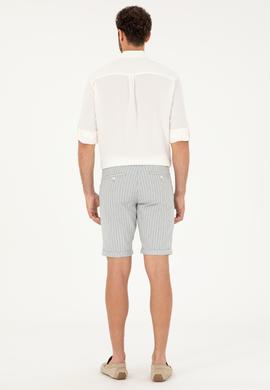 Erkek Açık Mavi Dokuma Şort - 50283937028