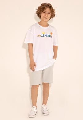 Erkek Çocuk Açık Mavi Dokuma Şort - 50289495037