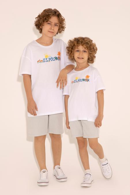 Erkek Çocuk Açık Mavi Dokuma Şort