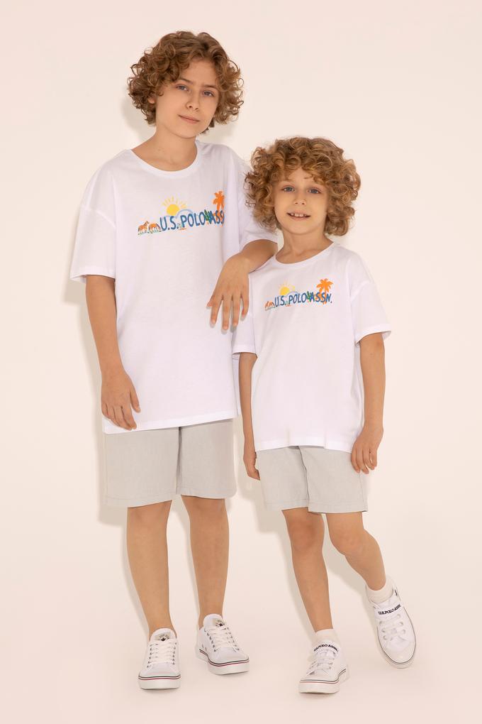 Erkek Çocuk Açık Mavi Dokuma Şort