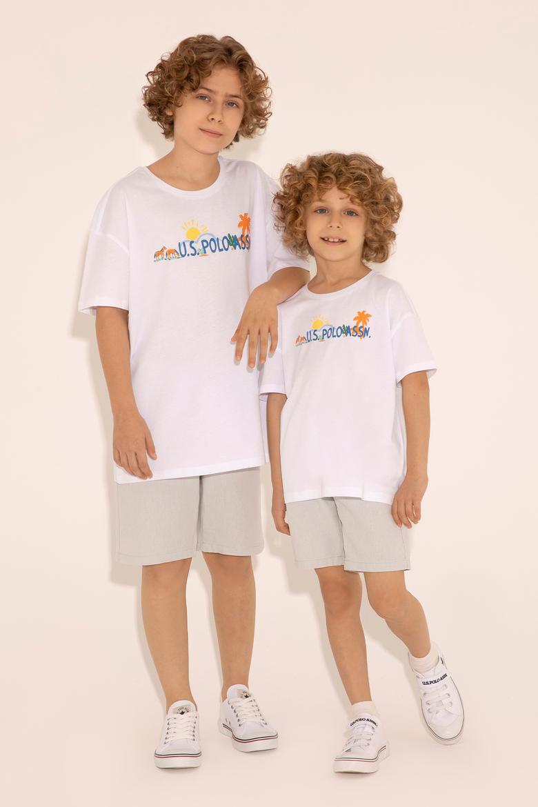 Erkek Çocuk Açık Mavi Dokuma Şort