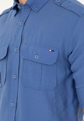 Erkek Mavi Uzun Kollu Gömlek - 50283759015