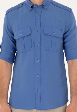 Erkek Mavi Uzun Kollu Gömlek - 50283759015