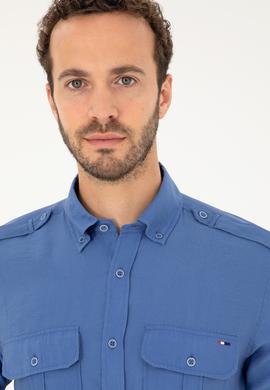 Erkek Mavi Uzun Kollu Gömlek - 50283759015