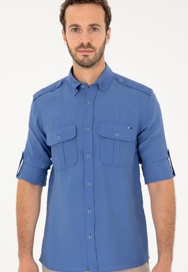 Erkek Mavi Uzun Kollu Gömlek - 50283759015