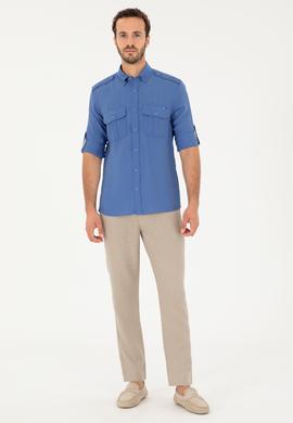 Erkek Mavi Uzun Kollu Gömlek - 50283759015