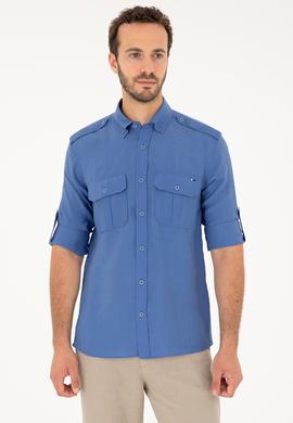 Erkek Mavi Uzun Kollu Gömlek - 50283759015