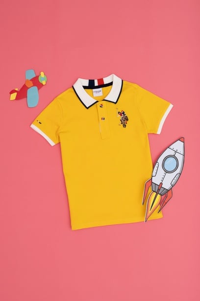Erkek Çocuk Safran Basic Polo Yaka Tişört