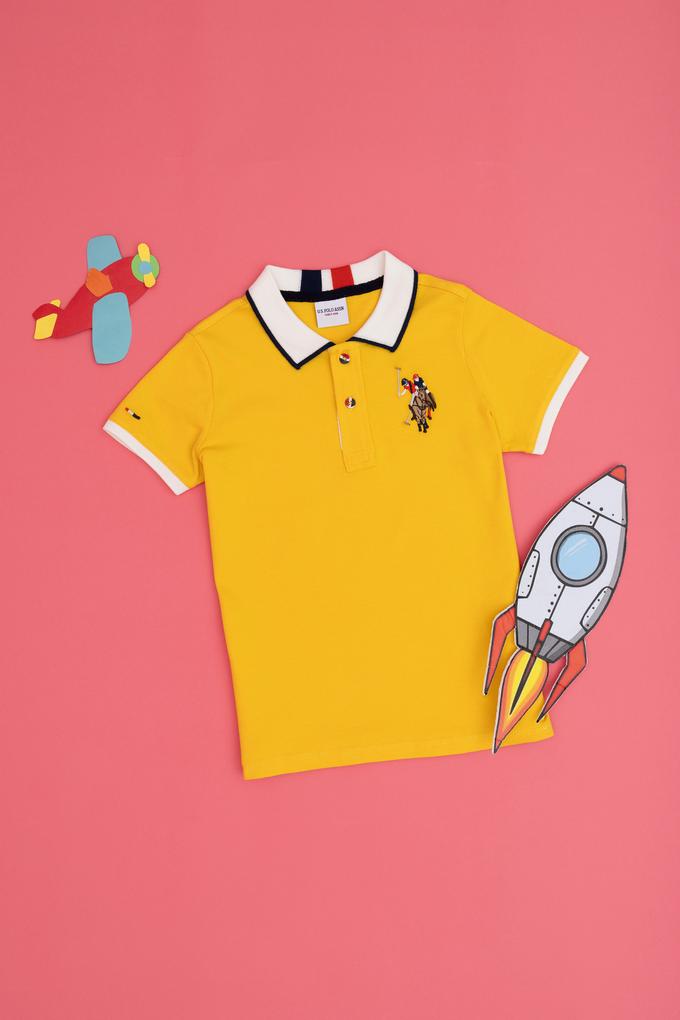 Erkek Çocuk Safran Basic Polo Yaka Tişört