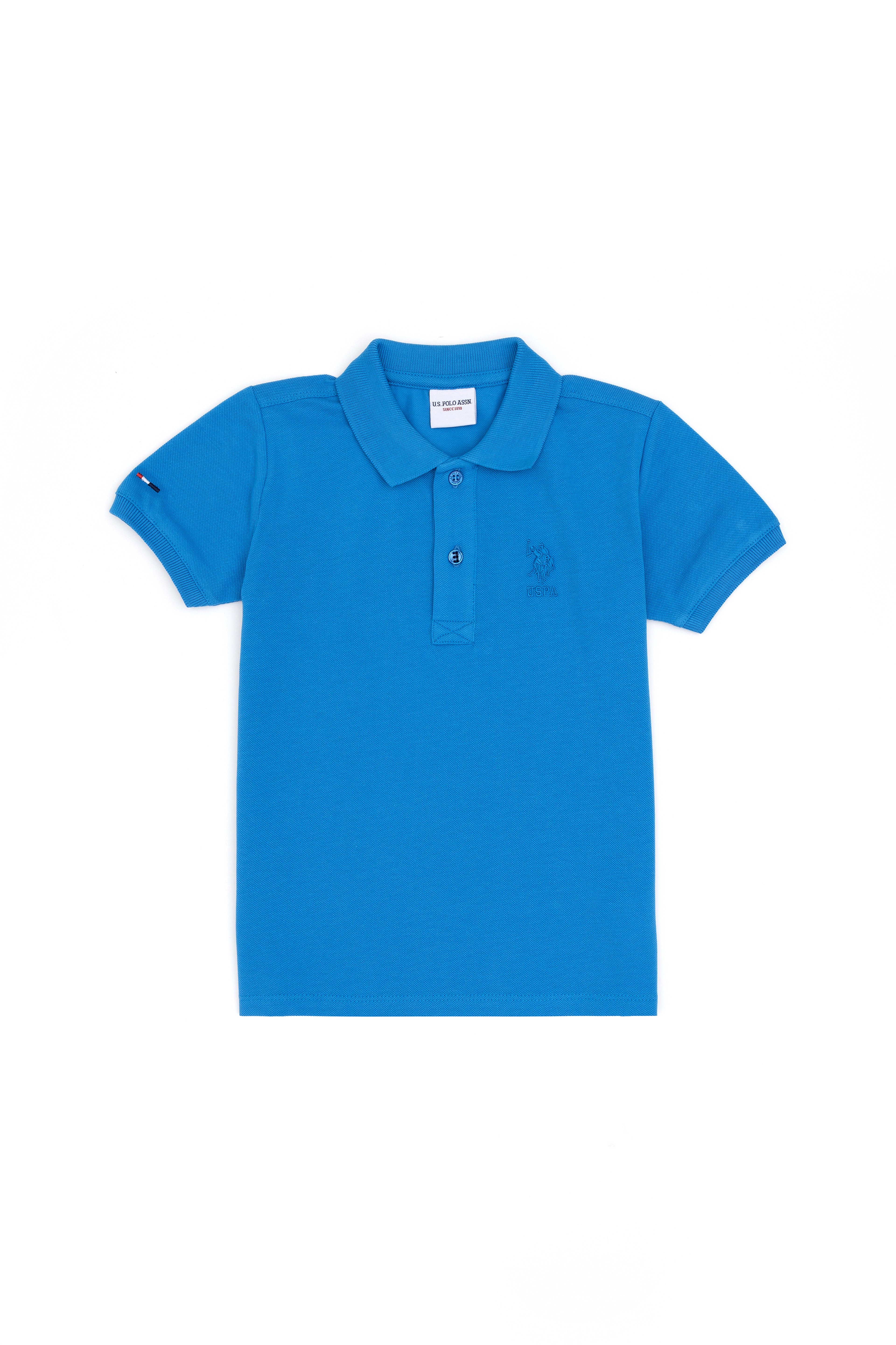 Erkek Çocuk Saks Basic Polo Yaka Tişört - Image 1