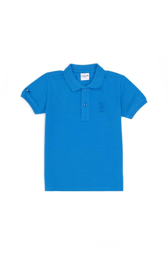 Erkek Çocuk Saks Basic Polo Yaka Tişört