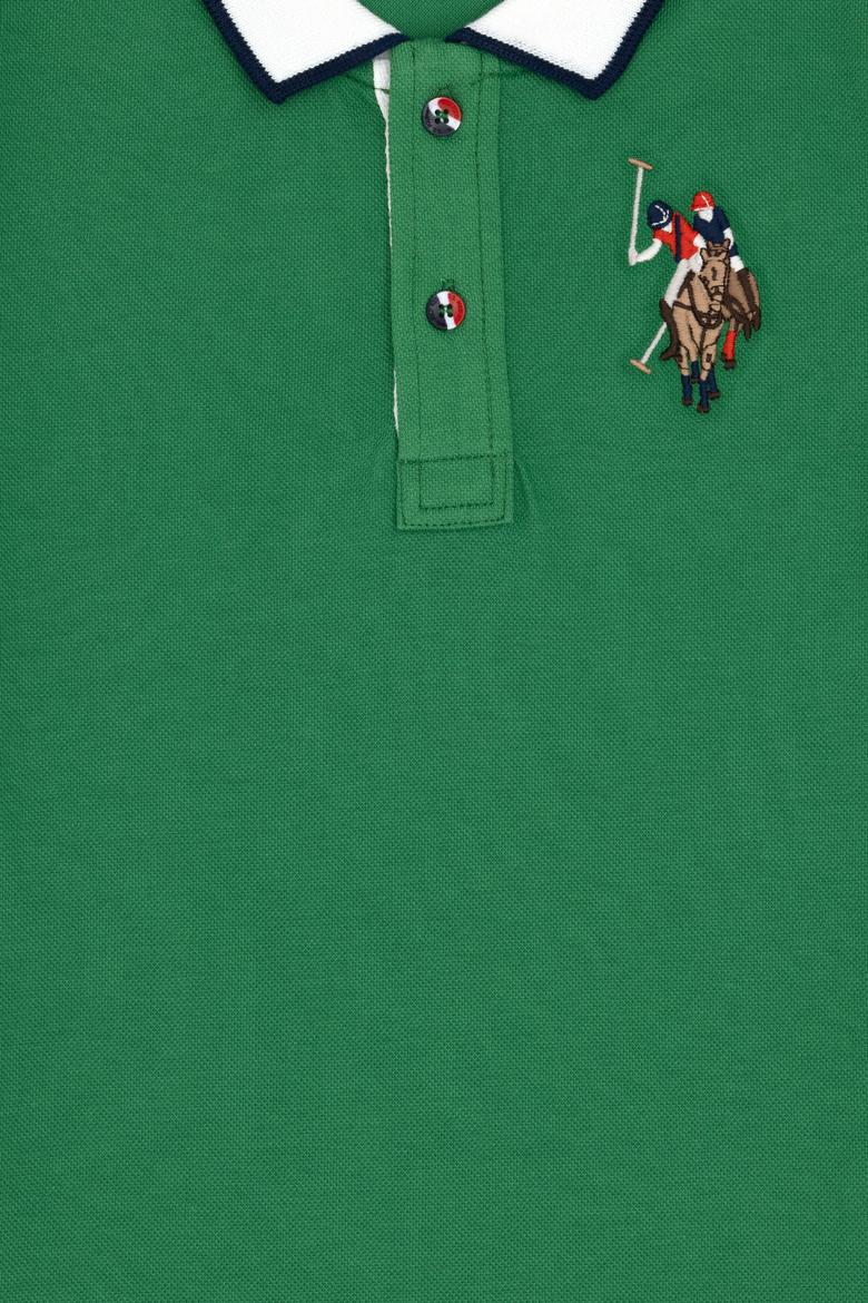 Erkek Çocuk Yeşil Basic Polo Yaka Tişört - 50279570075