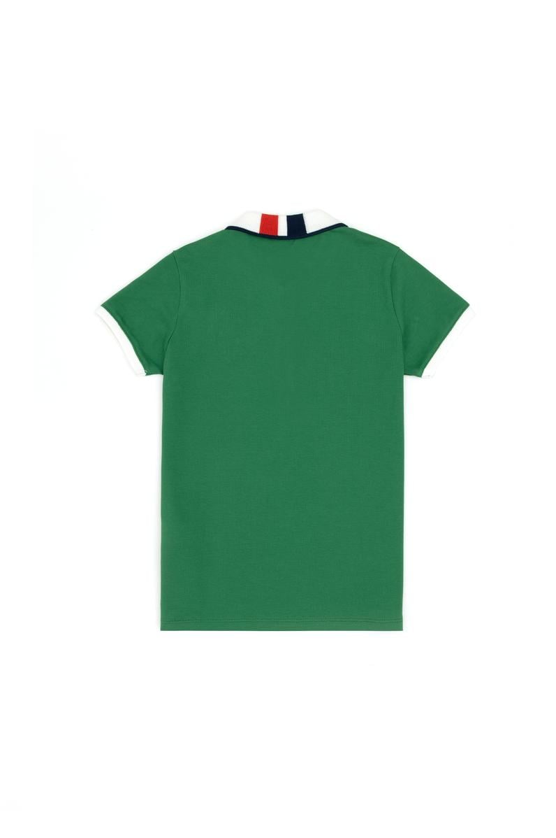 Erkek Çocuk Yeşil Basic Polo Yaka Tişört