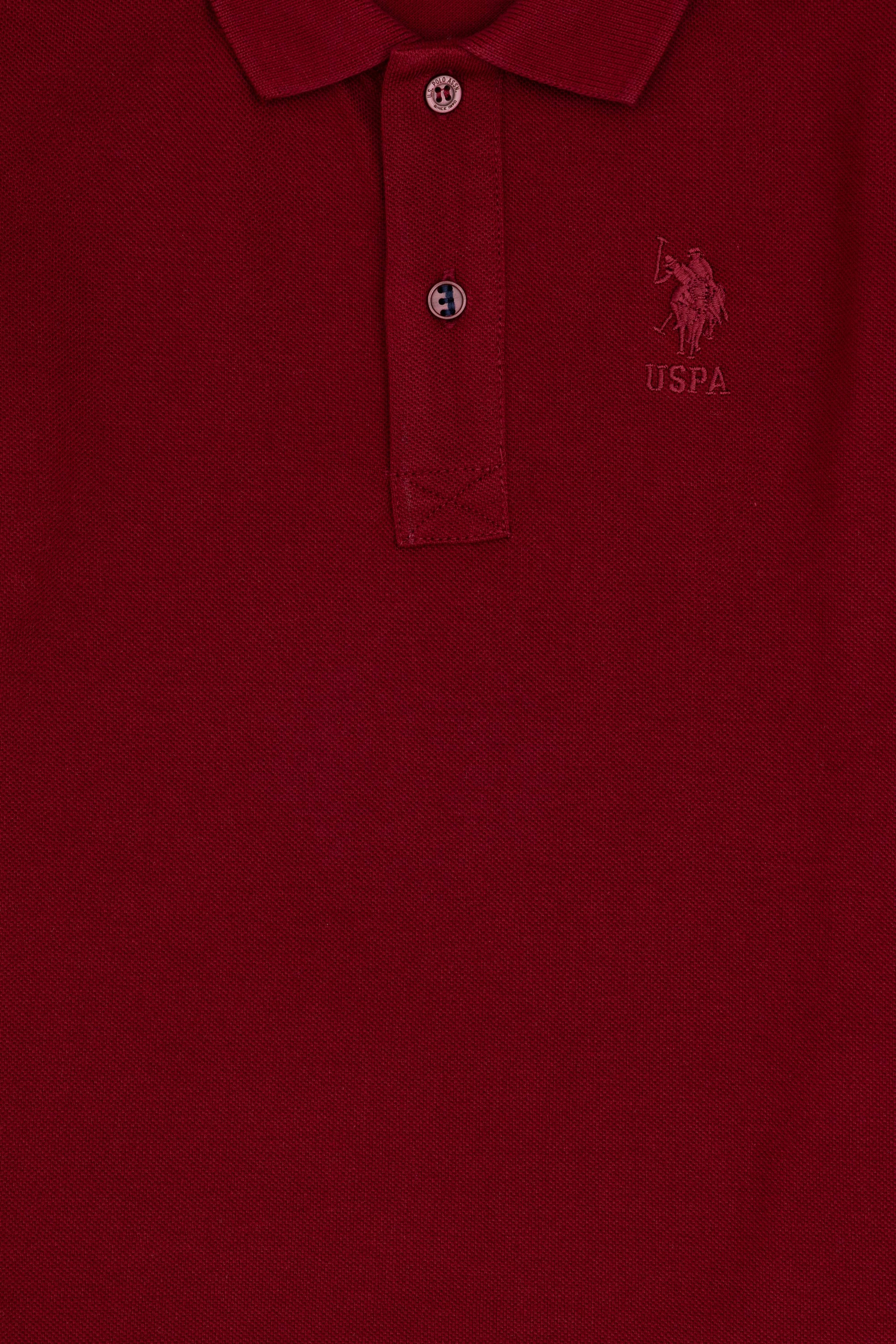Erkek Çocuk Bordo Basic Polo Yaka Tişört - Image 3