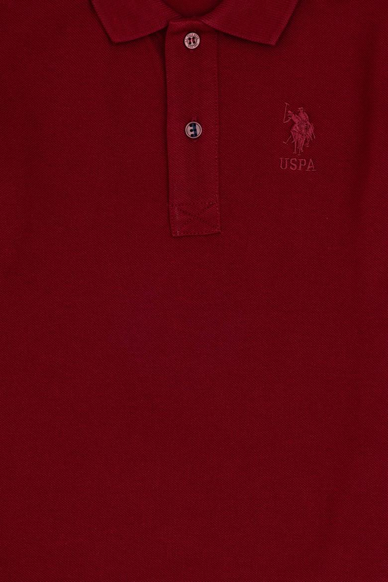 Erkek Çocuk Bordo Basic Polo Yaka Tişört - 50279572254