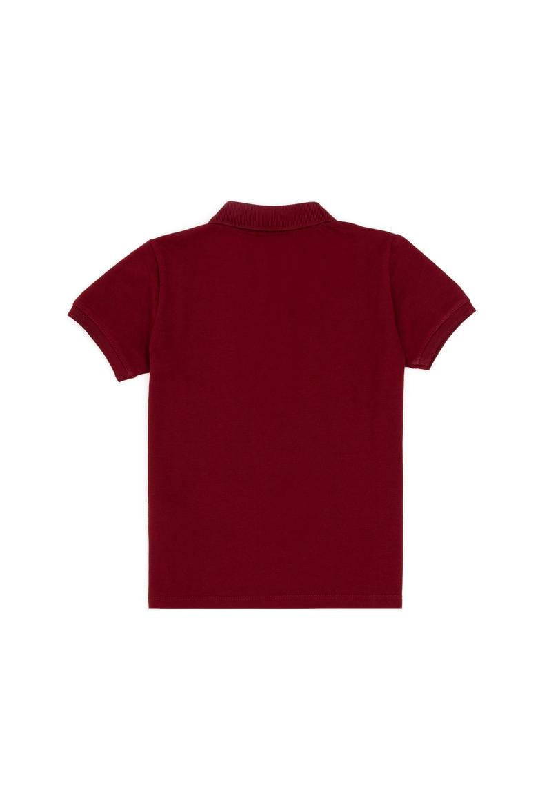 Erkek Çocuk Bordo Basic Polo Yaka Tişört - 50279572254
