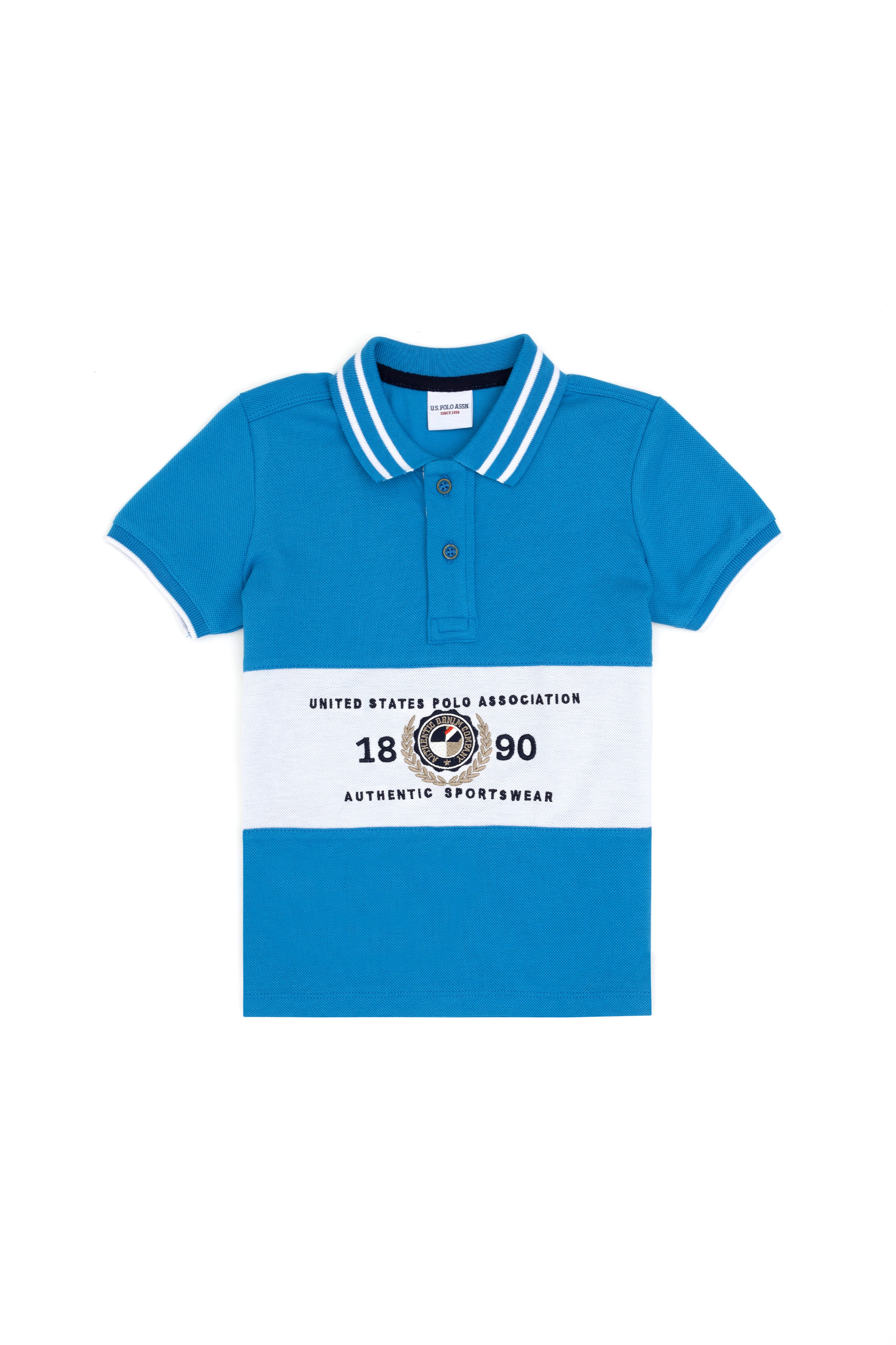 Erkek Çocuk Saks Polo Yaka Tişört - Image 1