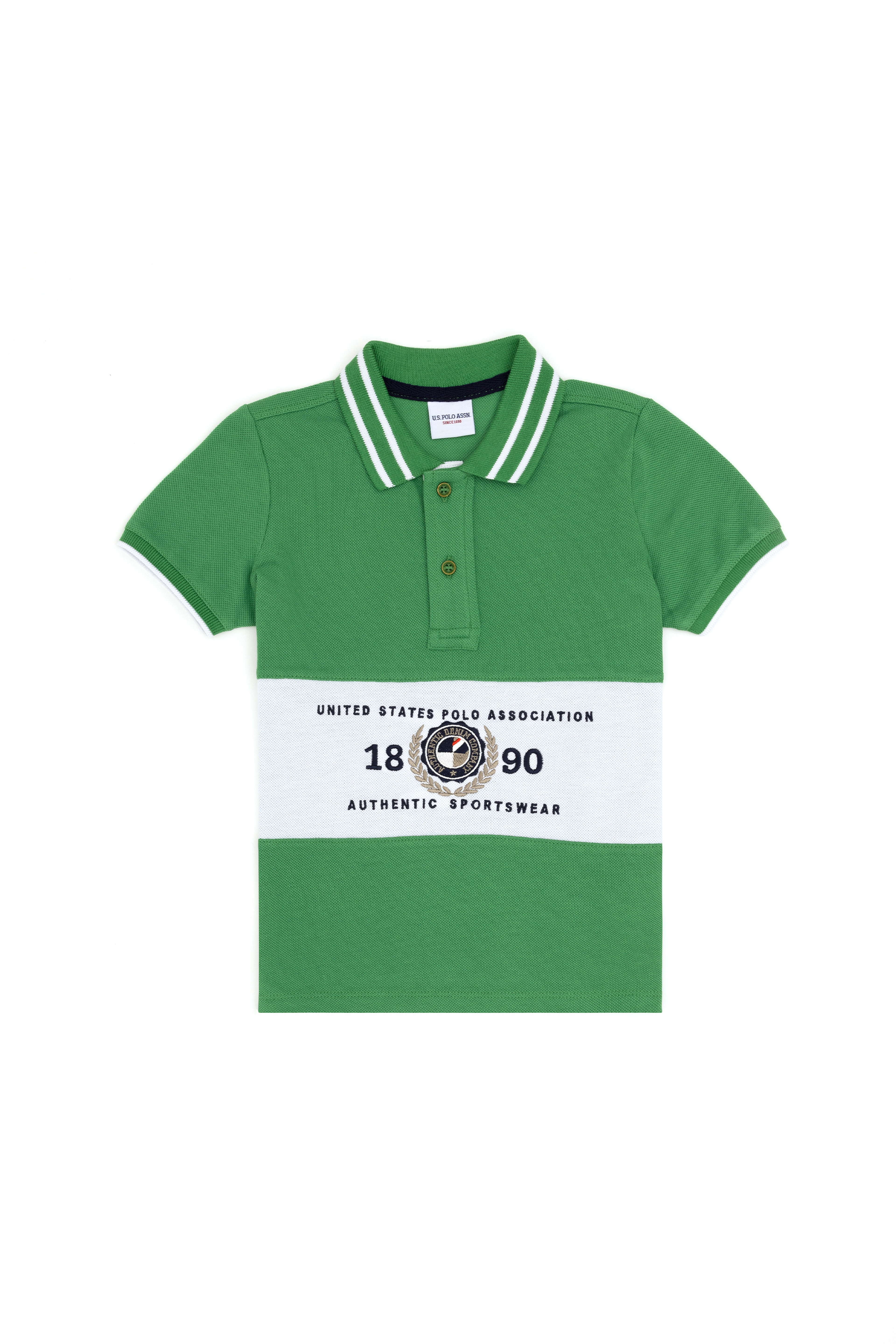 Erkek Çocuk Yeşil Polo Yaka Tişört - Image 1