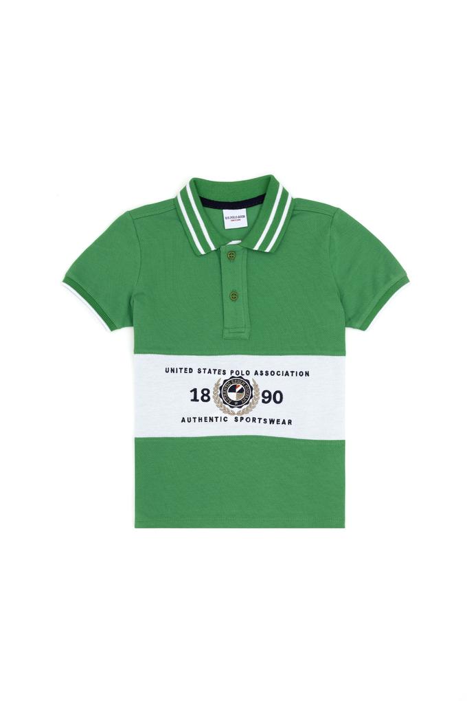 Erkek Çocuk Yeşil Polo Yaka Tişört