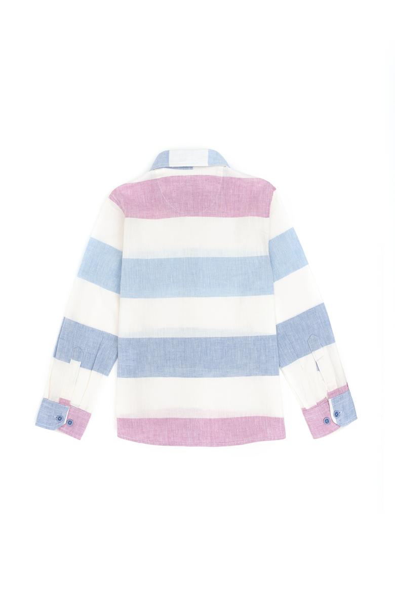 Erkek Çocuk Saks Uzun Kollu Gömlek - 50283858013