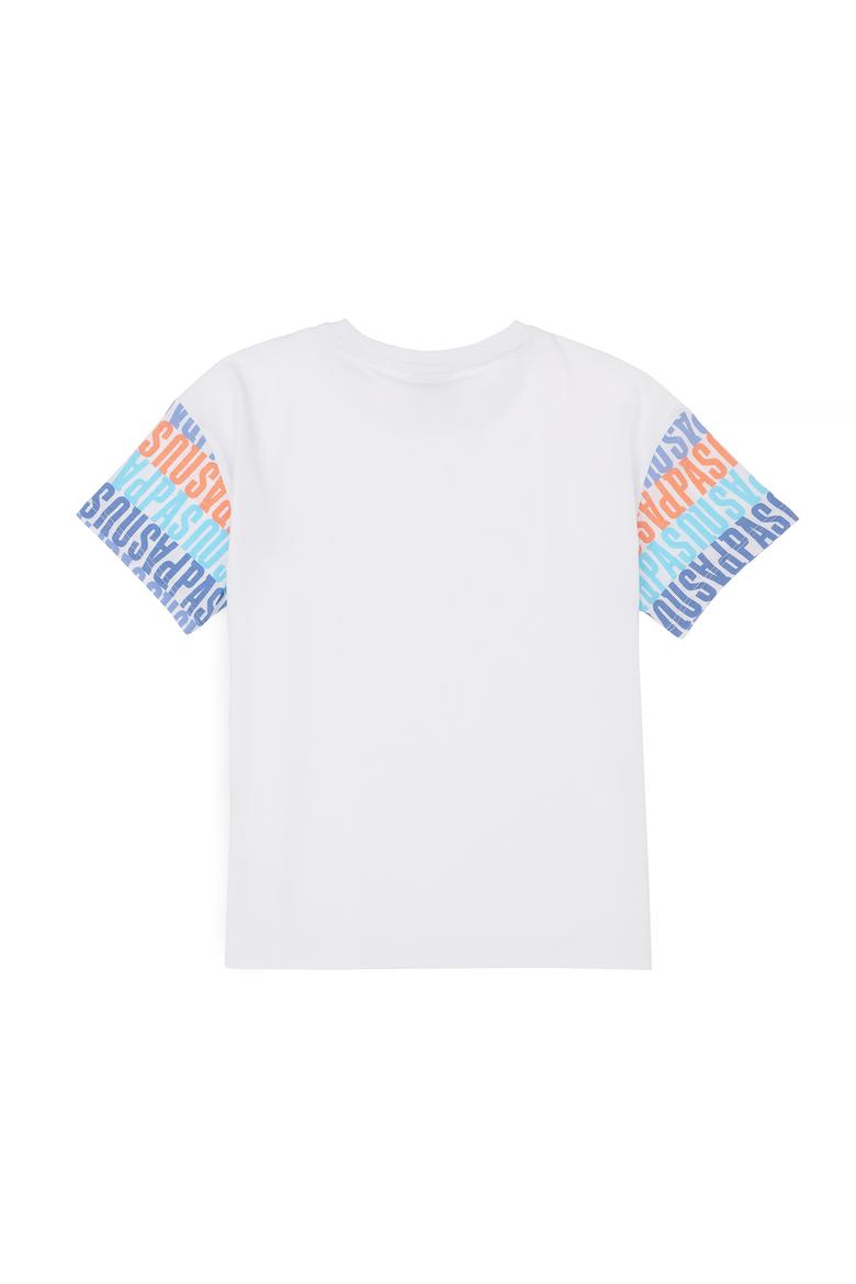 Erkek Çocuk Beyaz Bisiklet Yaka Tişört - 50288051012