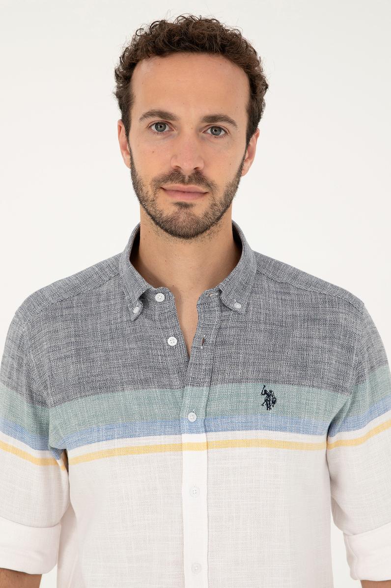 Erkek Lacivert Uzun Kollu Gömlek