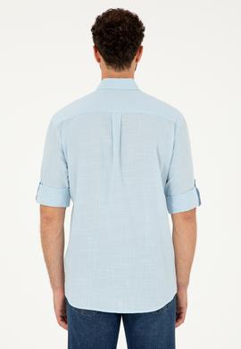 Erkek Açık Mavi Uzun Kollu Gömlek - 50282868008