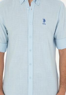 Erkek Açık Mavi Uzun Kollu Gömlek - 50282868008