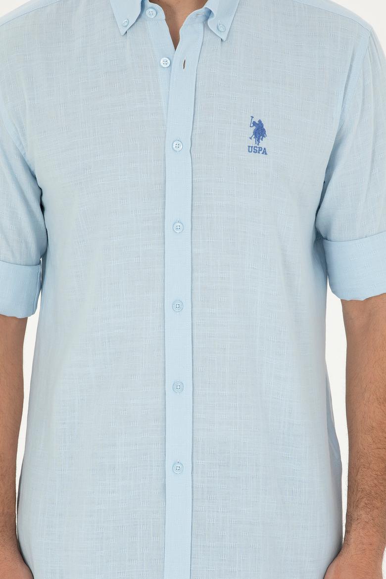 Erkek Açık Mavi Uzun Kollu Gömlek - 50282868008