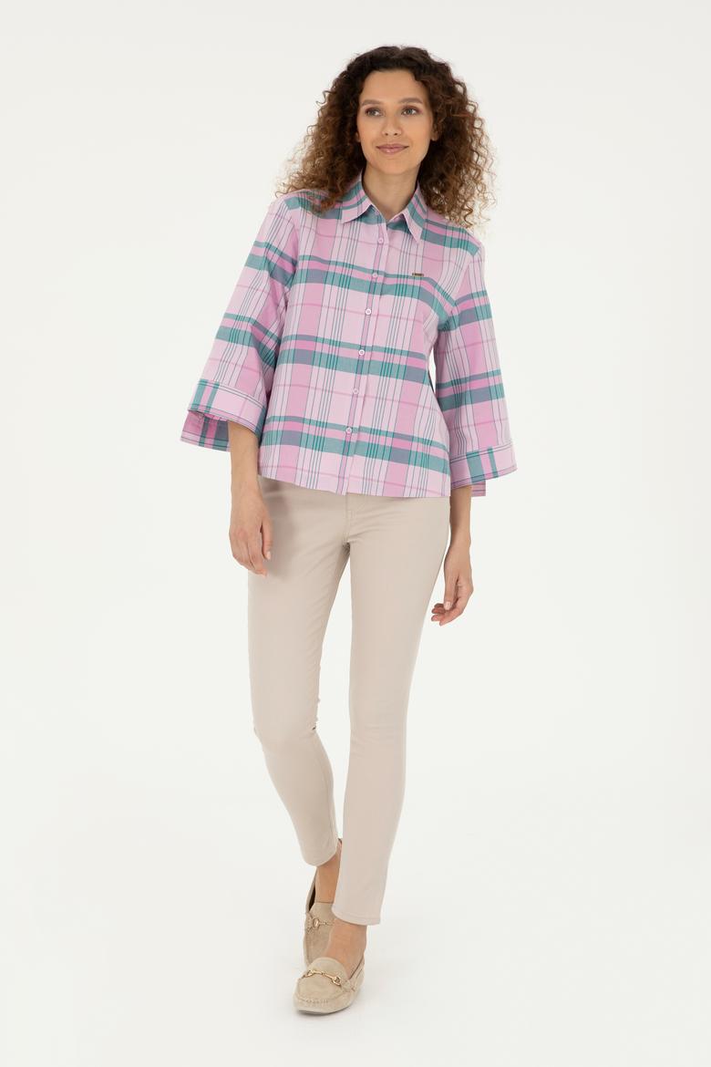 Kadın Pembe Uzun Kollu Gömlek - 50289145003