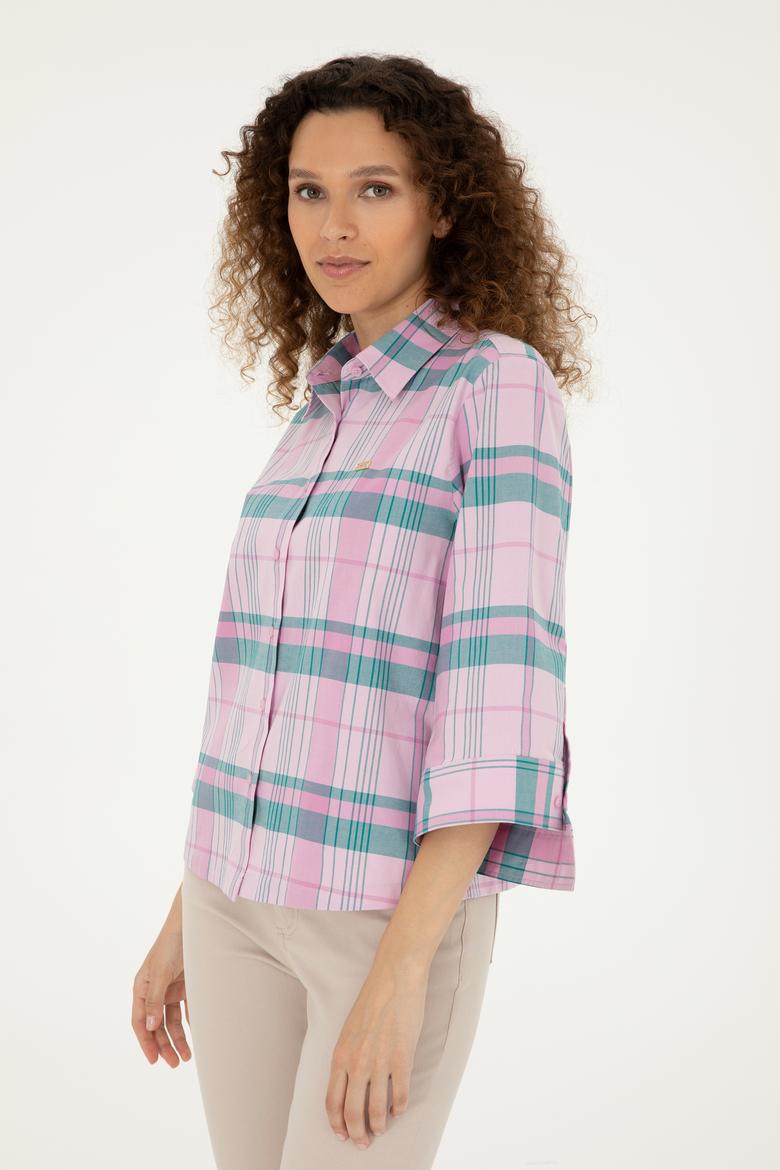Kadın Pembe Uzun Kollu Gömlek - 50289145003