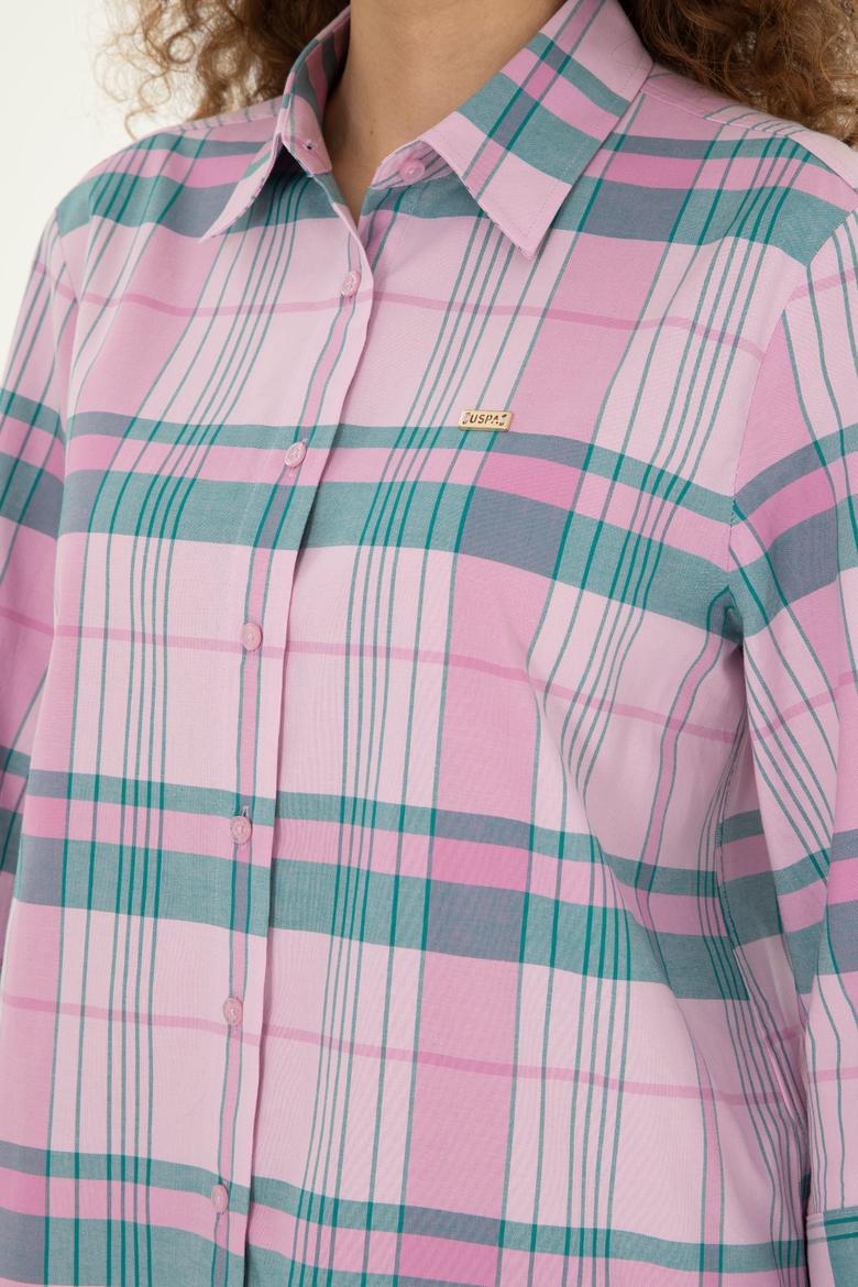 Kadın Pembe Uzun Kollu Gömlek - 50289145003