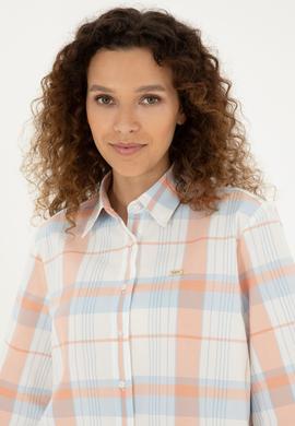 Kadın Ekru Uzun Kollu Gömlek - 50289145013