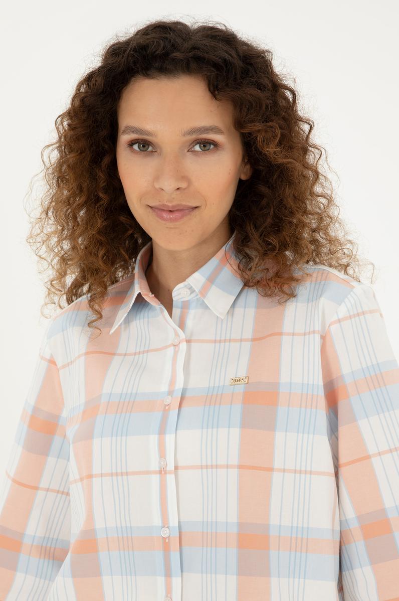 Kadın Ekru Uzun Kollu Gömlek