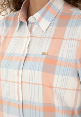 Kadın Ekru Uzun Kollu Gömlek - 50289145013