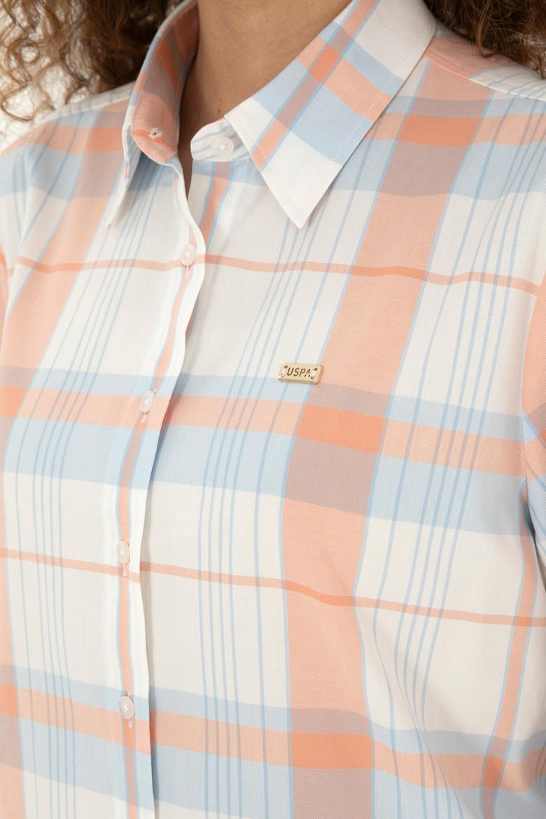 Kadın Ekru Uzun Kollu Gömlek - 50289145013