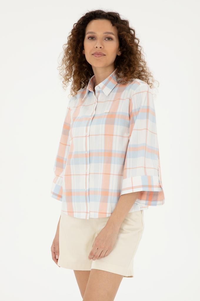 Kadın Ekru Uzun Kollu Gömlek