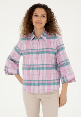 Kadın Pembe Uzun Kollu Gömlek - 50289145003