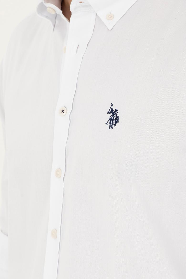 Erkek Beyaz Uzun Kollu Basic Gömlek - 50263049014