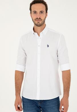 Erkek Beyaz Uzun Kollu Basic Gömlek - 50263049014