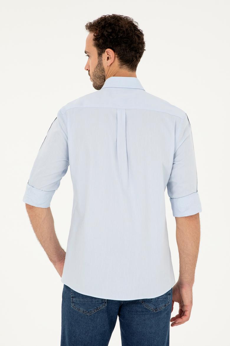 Erkek Mavi Uzun Kollu Gömlek - 50264309005