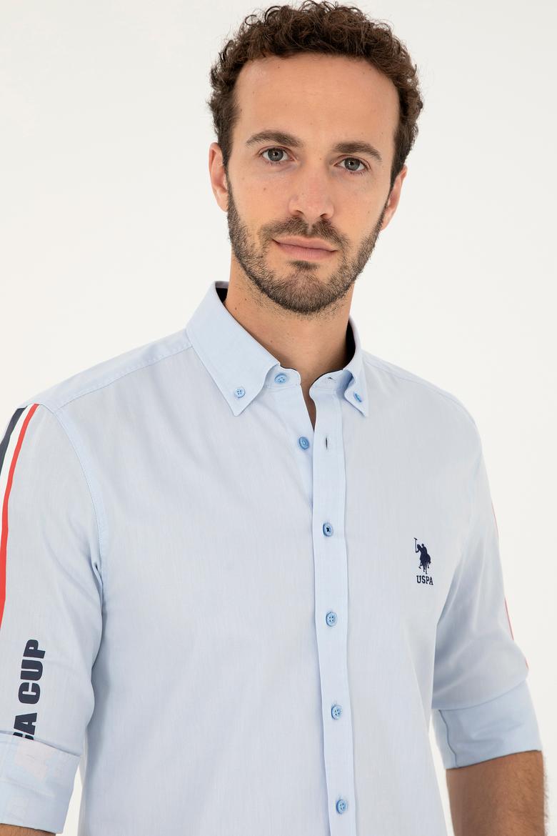 Erkek Mavi Uzun Kollu Gömlek - 50264309005