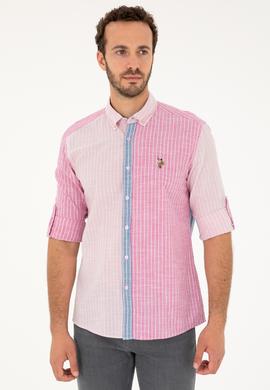 Erkek Pembe Uzun Kollu Gömlek - 50283814010