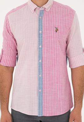 Erkek Pembe Uzun Kollu Gömlek - 50283814010