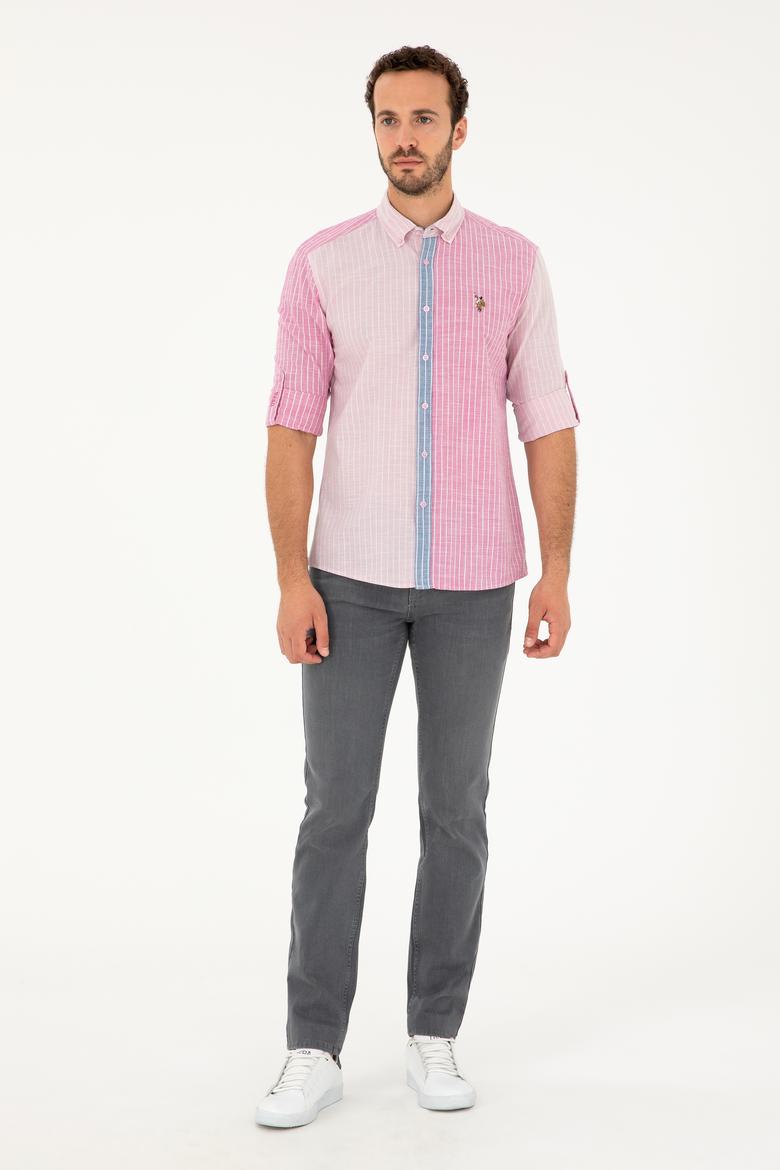 Erkek Pembe Uzun Kollu Gömlek - 50283814010