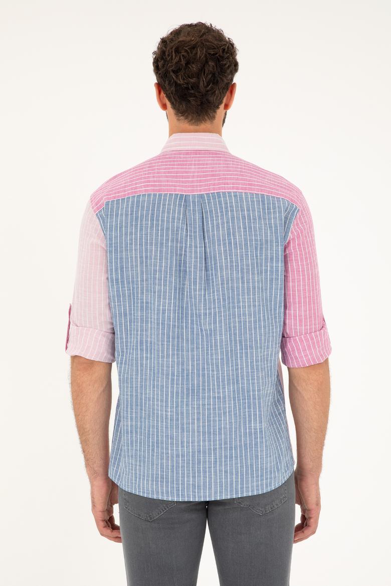 Erkek Pembe Uzun Kollu Gömlek - 50283814010