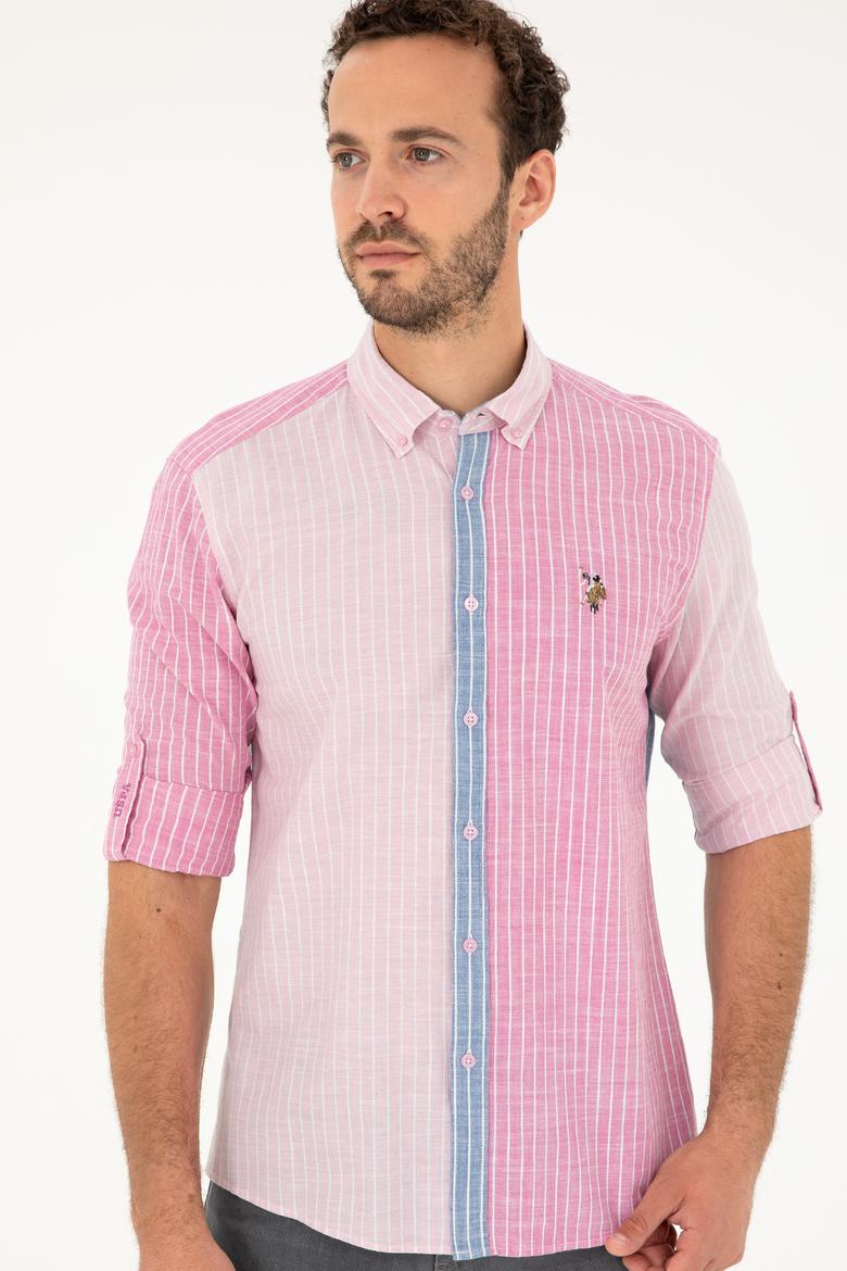 Erkek Pembe Uzun Kollu Gömlek - 50283814010