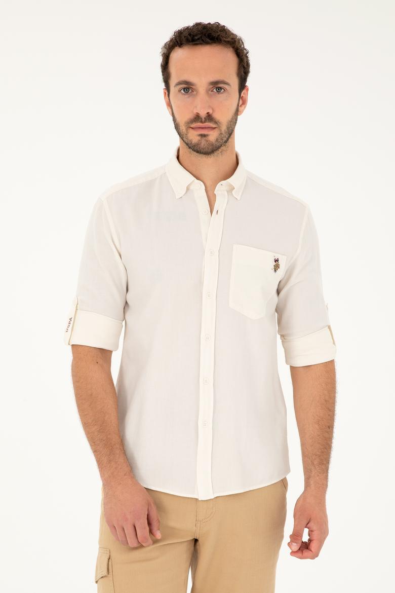 Erkek Taş Uzun Kollu Gömlek